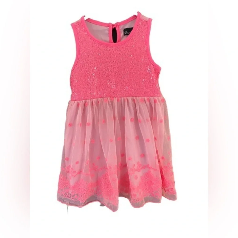 Little girls hot pink sequin dress. Size 18-24 month. Excellent condition.